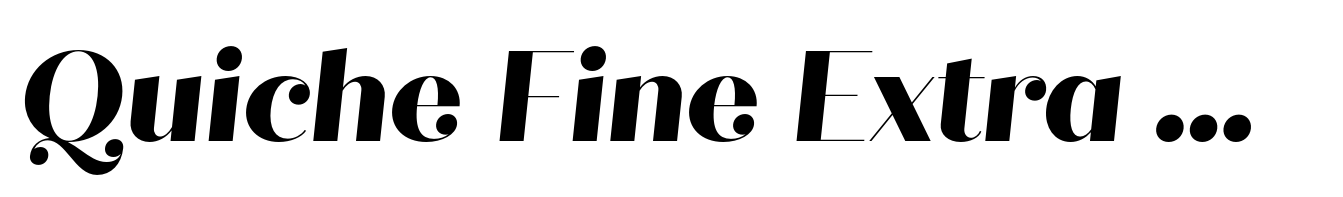 Quiche Fine Extra Bold Italic